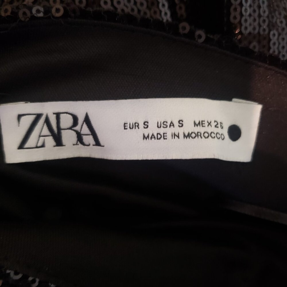 Zara Black Sequin Party Dress - Picture 15 of 16